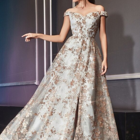 Off Shoulder Sweetheart Neck Evening Dress 069